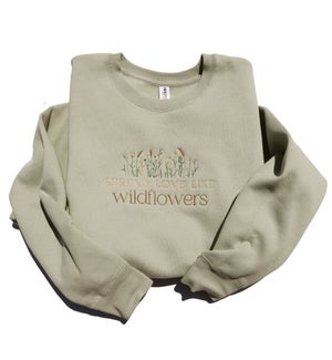 Spread Love Like Wildflowers Embroidered Crew